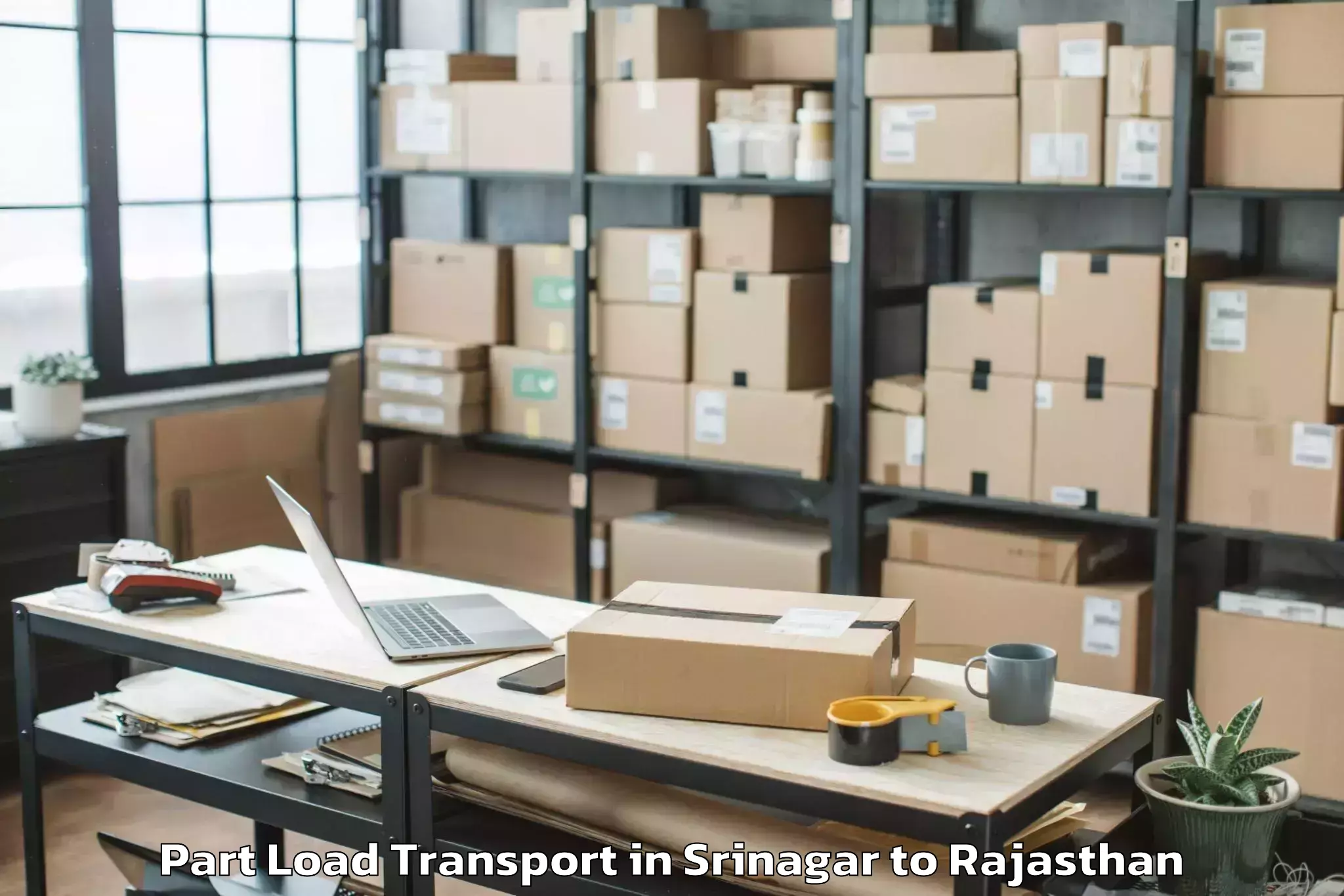 Leading Srinagar to Bhilwara Part Load Transport Provider